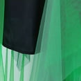 thumbnail image 4 of Women's Gothic Tulle Skirts Mesh Layered Asymmetrical Skirt Black Green M, 4 of 4