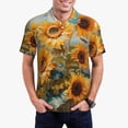 thumbnail image 1 of Balery Sunflower Field Art Camisa Polo de Hombre con Estampado, de Manga Corta y Tejido Medio, Camisa Tipo Golf Polo-X-Large, 1 of 6