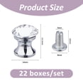 thumbnail image 2 of Aluminium Alloy & Resin Drawer Handle with Screw Cabinet Knobs Flat Round Shaped Drawer Pulls Handle for Home Cabinet Cupboard and Dresser Platinum 15.5x14mm 22 boxes/set, 2 of 6