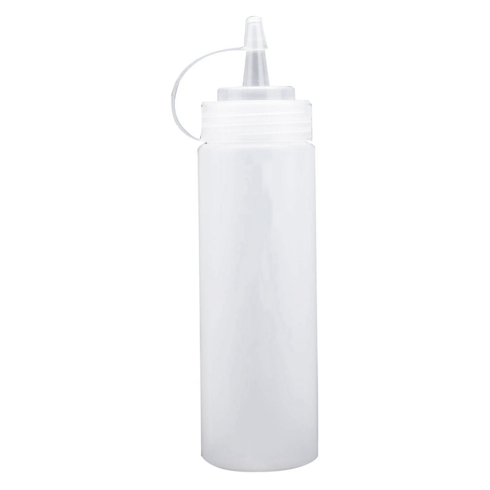 24 Pack 8 Oz Squeeze Squirt Condiment Bottles with Twist on Cap Lids for Sauce, Ketchup, BBQ, Dressing, Paint