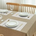 thumbnail image 3 of Placemats Set Of 4 Linen Machine Washable Table Place Mats Minimalistic Leaves Geometric Dinner Mats for Party Kitchen Dining Decoration, 3 of 7