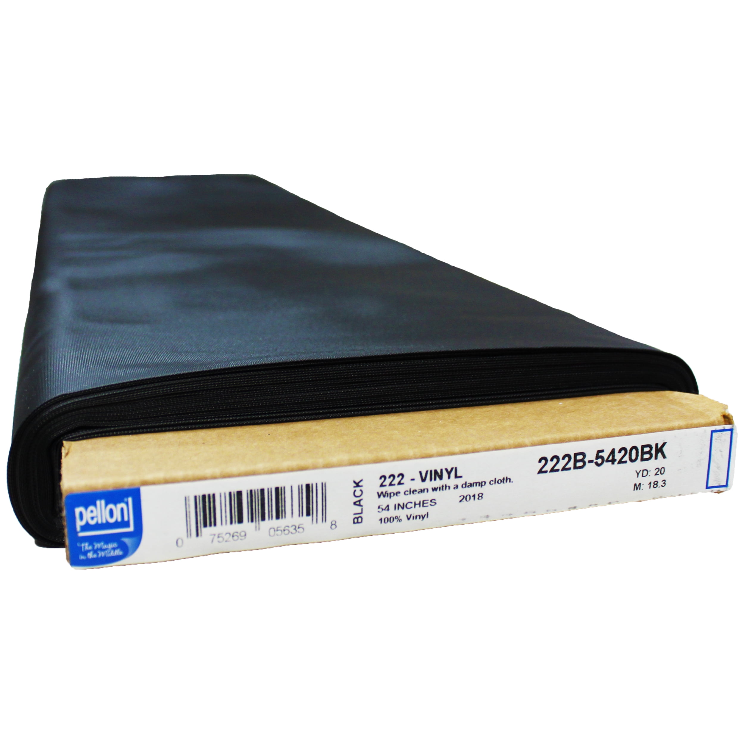 Pellon Vinyl Fabric. Black. 54" x 20 Yards by the Bolt 1 Pack Walmart