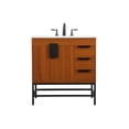 thumbnail image 3 of 32 inch single bathroom vanity in teak, 3 of 8