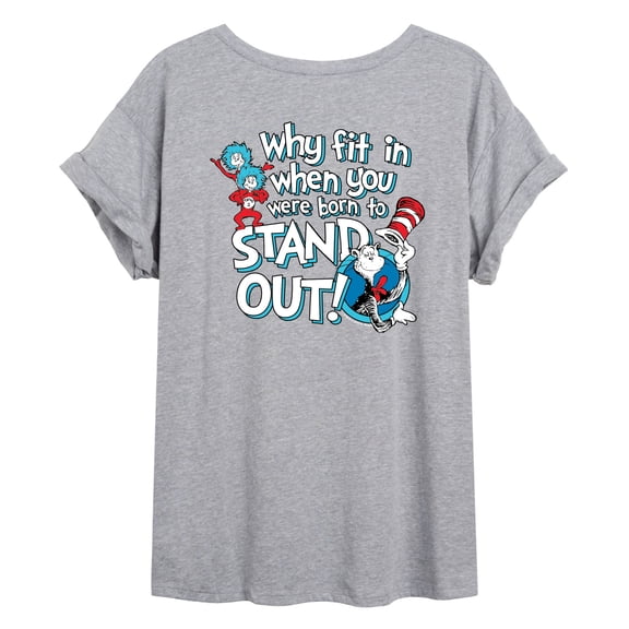 Dr. Seuss - Why Fit In - Women's Oversized Graphic T-Shirt