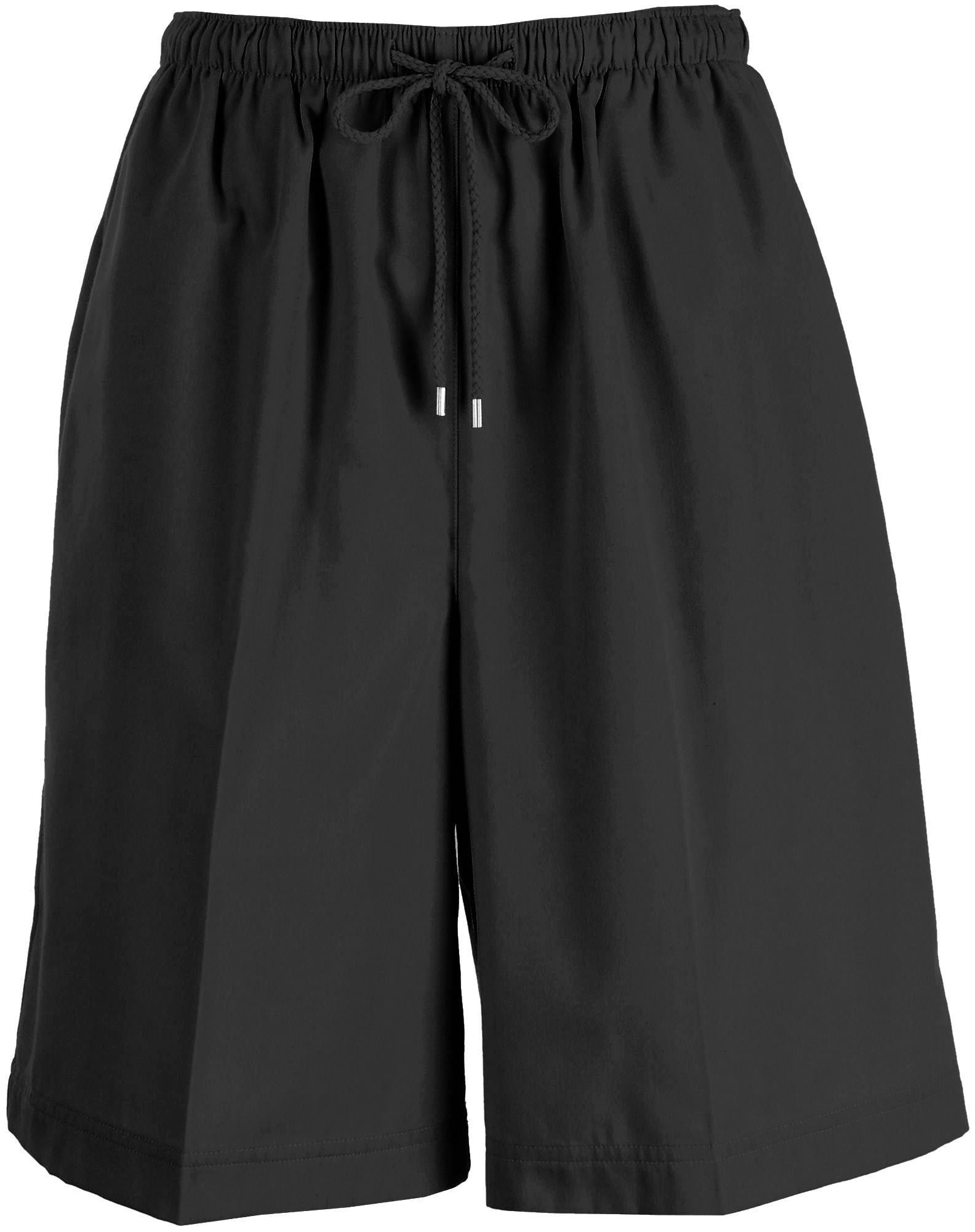 Solid Drawstring Twill Shorts 