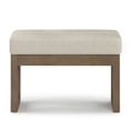 thumbnail image 2 of Simpli Home Milltown 27 inch Wide Solid Wood Contemporary Footstool Small Ottoman Bench in Platinum, 2 of 9
