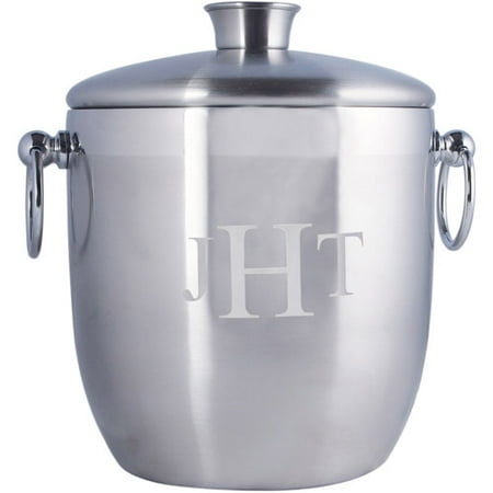 Personalized Stainless Steel Ice Bucket, Monogram