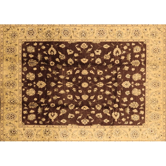 Ahgly Company Indoor Rectangle Oriental Brown Industrial Area Rugs, 3' x 5'