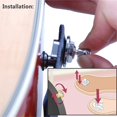 thumbnail image 5 of 4 Pcs Verrous pour Guitares, Classique Acoustique Électrique Basse Ukulélé (Or), 5 of 5
