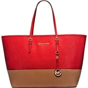MICHAEL Michael Kors Jet Set Medium Travel Tote - Mandarin/Luggage - 30H4GTVT2T-833