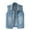 Light Blue, variant on Odeerbi Women Jackets Sleeveless Hoodless 2025 Casual Outerwear Spring And Autumn Coats Solid Denim Jacket Red