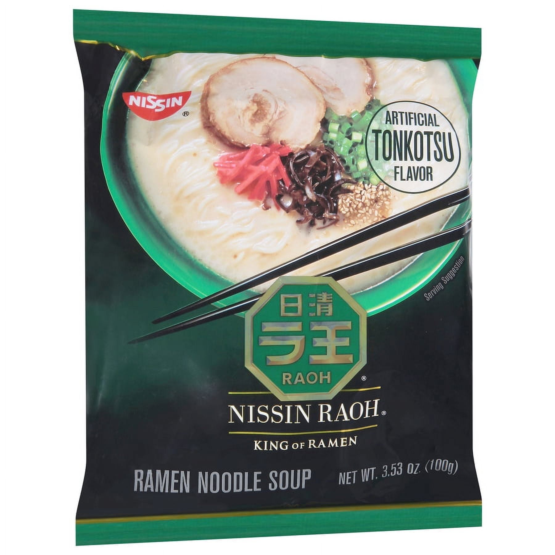 Raoh Tonkotsu Ramen Noodle Soup, 3.53 oz Packet