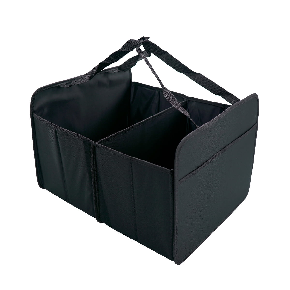 Auto Drive Black Hard-Sided Collapsible Trunk Organizer 18.5"x16.54"x9.96" for Truck and SUV