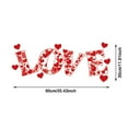 thumbnail image 3 of Removable Valentine's Day Wall Decal - Large 35"x12" Heart Window Sticker for Romantic Decor, Wedding Anniversaries, & Festive Home/Office Atmosphere (, 90x30cm), 3 of 8