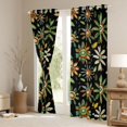 thumbnail image 3 of Homewish Green Boho Botanical Blackout Curtains Set of 2 (52x84 Each), Hippie Mandala Flower Floral Window Curtains, Southwestern Style Curtains and Drapes, Curtains and Drapes Decor, 3 of 6