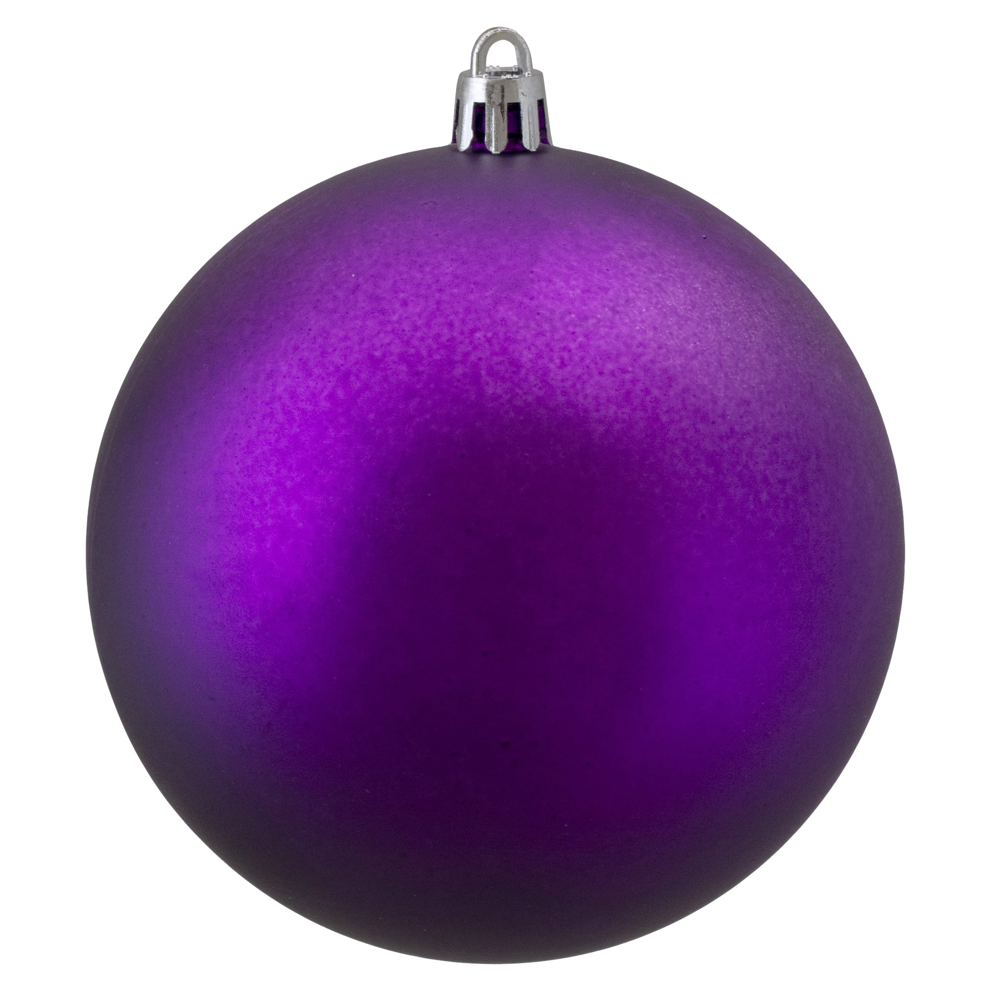Northlight Matte Purple Plastic Matte Purple Shatterproof Christmas Ball Ornaments, 12 Count (4")