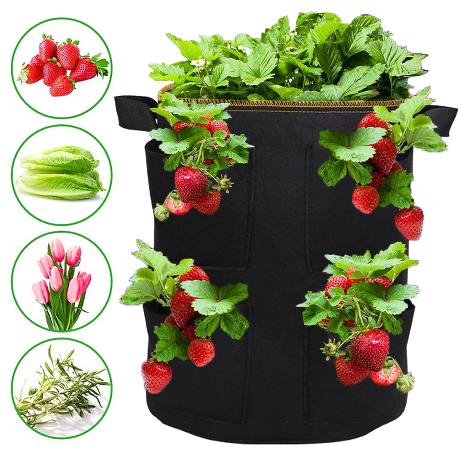Travelwant Strawberry Grow Bag, Strawberry Plant Bag with 8 Side