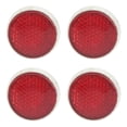 thumbnail image 3 of 4 reflectores redondos de 42 mm de alto brillo, resistentes al agua, elegantes reflectores de seguridad rojos para motos de rosca M6, ATV, scooters y bicicletas, 3 of 5