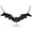 Black, variant on Frightening Halloween Enamel Paint Flying Bat Metal Chain Pendant Necklace, Black
