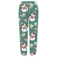 thumbnail image 4 of Fiaer Christmas Plus Size Sweatpants Women Funny Graphic High Waisted Xmas Pants Santa Snowman Printed Lace up Comfort Holiday Trousers with Pockets Green L, 4 of 4