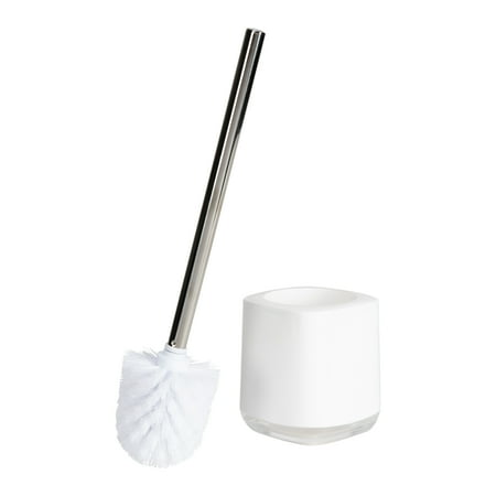 Bath Bliss Luxury Plastic Toilet Brush Holder in White