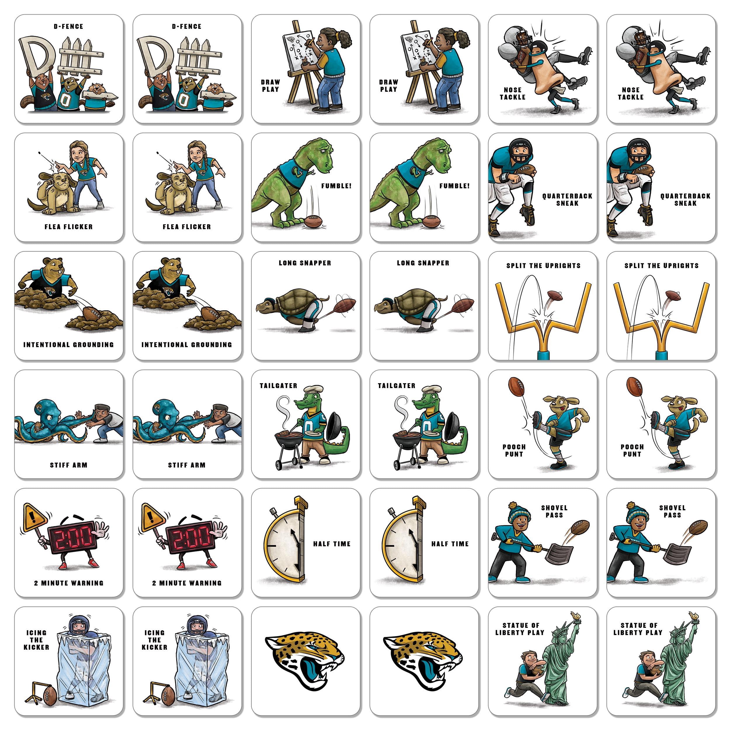 YouTheFan NFL Jacksonville Jaguars Memory Match Game