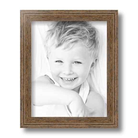 ArtToFrames 8x10 Inch Brown Picture Frame, This Brown Wood Poster Frame is Great for Your Art or Photos, Comes with Regular Glass (4717)