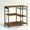Rustic Brown, variant on Baker's Rack, Coffee Bar Stand with Charging Station, Storage Shelves, 15.7 x 35.4 x 35.6 Inches, Oak Beige