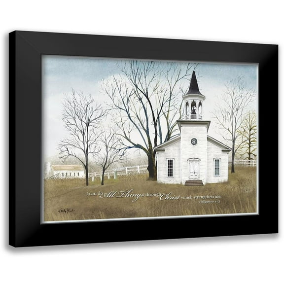 Jacobs, Billy 14x12 Black Modern Framed Museum Art Print Titled - I Can Do All things