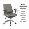 thumbnail image 4 of Office 500 Mid Back Leather Executive Chair in Light Gray - Bonded Leather, 4 of 8