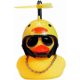 thumbnail image 1 of Rubber Duck, Cute, Yellow Windbreaking Duck With Propeller Helmet, Car Ornaments, Car Dashboard Decorations For Adults, Kids, 1 of 4