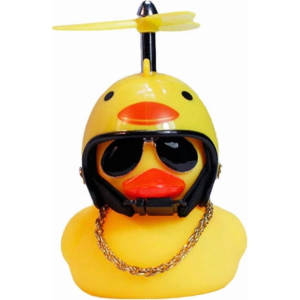 Rubber Duck, Cute, Yellow Windbreaking Duck With Propeller Helmet, Car Ornaments, Car Dashboard Decorations For Adults, Kids