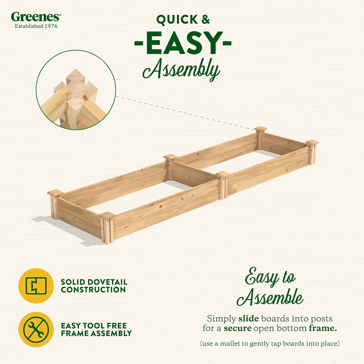 Greenes Fence 2' x 8' x 7" (3/4") Premium Cedar Raised Garden Bed