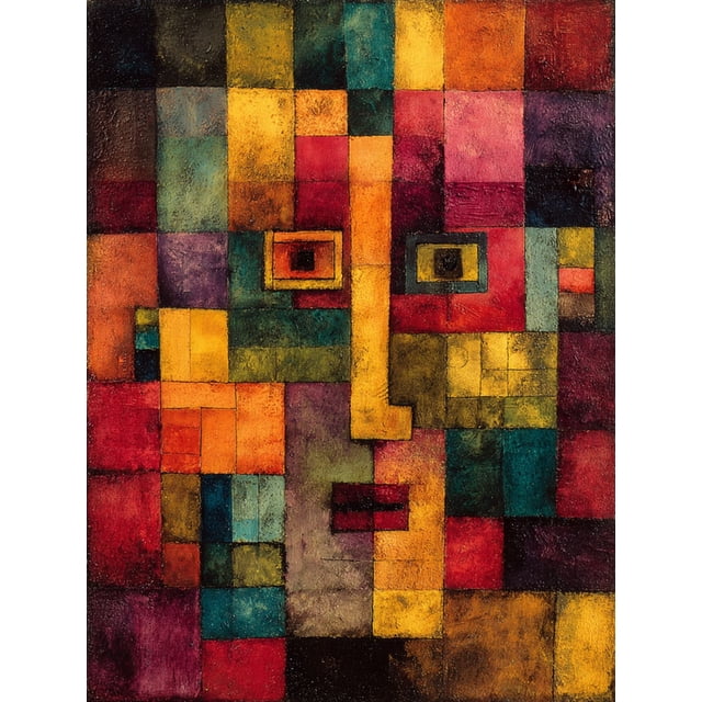 Qisvanset Modern Geometric Building Canvas Print 12x16 Inch Apartment Decor