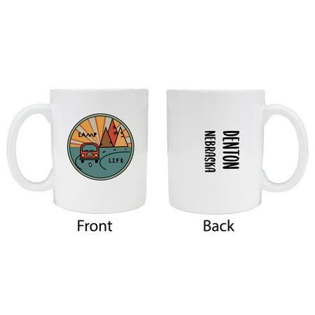 

Denton Nebraska Souvenir Camping 8 oz Coffee Mug 2-Pack