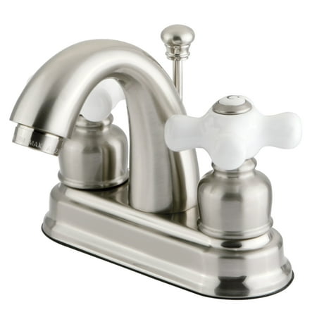 - Kingston Brass GKB5618PX 4-Inch Centerset Lavatory Faucet, Brushed Nickel