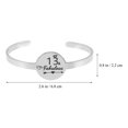 thumbnail image 2 of Stainless Steel Bangle Bracelet Lettering Bangle Temperament Girls Cuff Bracelet, 2 of 8