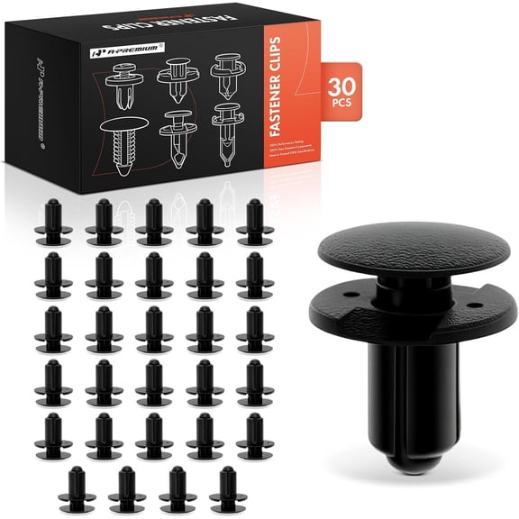 A-Premium Nylon Bumper Cover Retainer Clips Rivet Fasteners - Bulk Pack of 30(2.46 oz) Compatible with Kia Rio 2012-2018 Sedona 2012 2014-2018 Hyundai Genesis 2014-2016 Equus 2014-2016 - for 8mm