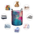 thumbnail image 4 of Fotbe Colorful Lightbulb Abstract Pattern Laundry Basket with Handles, Waterproof Large Laundry Hamper, Wash Bag for Corner Dorm, Rolling Laundry Basket with Handles-Small, 4 of 6