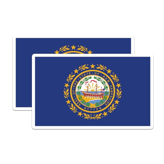 (2 Pack) New Hampshire State Flag Magnets - NH State Flag Magnet - Choose from 50 States - 5" On Longest Side - Premium Magnet - for Cars, Refrigerators, Toolboxes - Made in USA - MAG1315