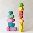 thumbnail image 4 of 5/10/16 Piezas Iris Apilamiento Ligero Roca Piedras Bloque Rompecabezas Juguete , 5 piezas de SM SunniMix Juguetes de bloques de madera del arco iris, 4 of 8