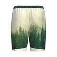 thumbnail image 4 of Picia Fog Forest Pajama Shorts for Men, Men's Pajama Bottoms, Sleepwear,Short Pajama Pants-X-Large, 4 of 9