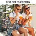 thumbnail image 5 of Large Capacity Tote Bag,Pioneer Flower Floral Print Pattern Handbag Fashion Luxury Tote Bag,15.7"x13"x 5.1" Inches,Laptop Compatible, 5 of 6
