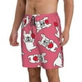 thumbnail image 2 of Kdxio French Bulldog Pattern Mens Casual Shorts - Drawstring Summer Beach Sports Shorts for Men, 2 of 9