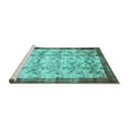 thumbnail image 2 of Ahgly Company Machine Washable Indoor Rectangle Persian Turquoise Blue Traditional Area Rugs, 2' x 4', 2 of 4