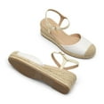 thumbnail image 4 of DREAM PAIRS Women's Espadrilles Closed Toe Ankle Strap Wedge Sandals Dressy Summer Platform Heel Sandals, 4 of 7
