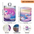 thumbnail image 3 of 4 Pack Cute Girl and Cat on Beach Qtip Holder Dispenser Clear Plastic Storage Apothecary Jars for Cotton Swabs Balls Pads Floss, 3 of 7