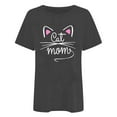 thumbnail image 3 of ERkkoi Cat Mom Shirts for Women Cat Mama T-Shirts Pet Lover Gifts Shirts Funny Cat Graphic Tees Shirts Black L, 3 of 4