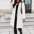 thumbnail image 2 of UPPADA Women's Long Trench Coat Double-Breasted Classic Lapel Overcoat Belted Slim Outerwear Coat Ladies Winter Coats White,L, 2 of 7