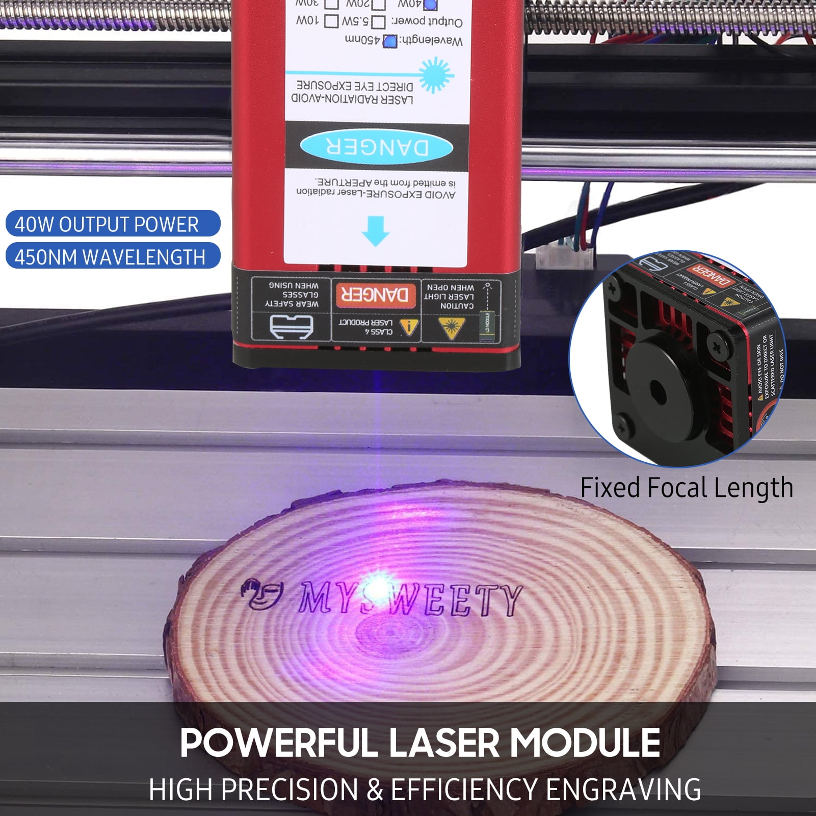 Engraving Module,Leather Wood 40w 450nm Head Precision Leather Wood 450nm Head Precision Wood Hine Havou Precision Wood Hine